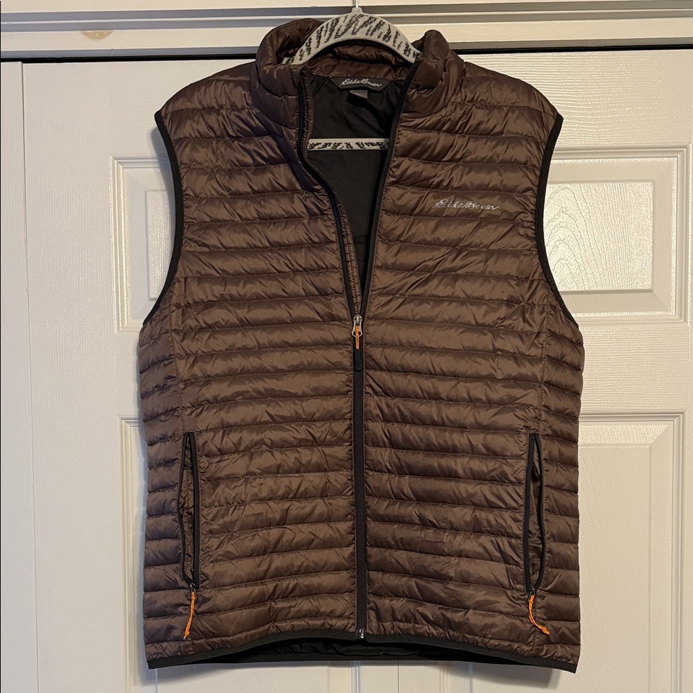 Eddie Bauer Men's Brown Quilted Vest